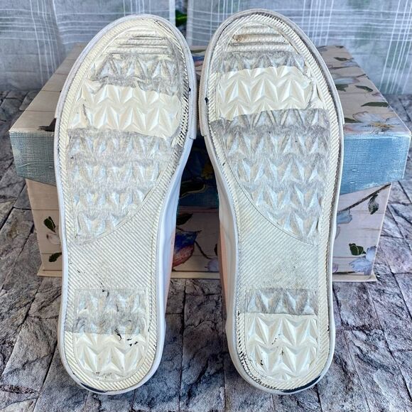 Serra Tropical Print Slip-On Sneakers Womens Size 8 Two Tone Canvas Style Loafer - Picture 6 of 8